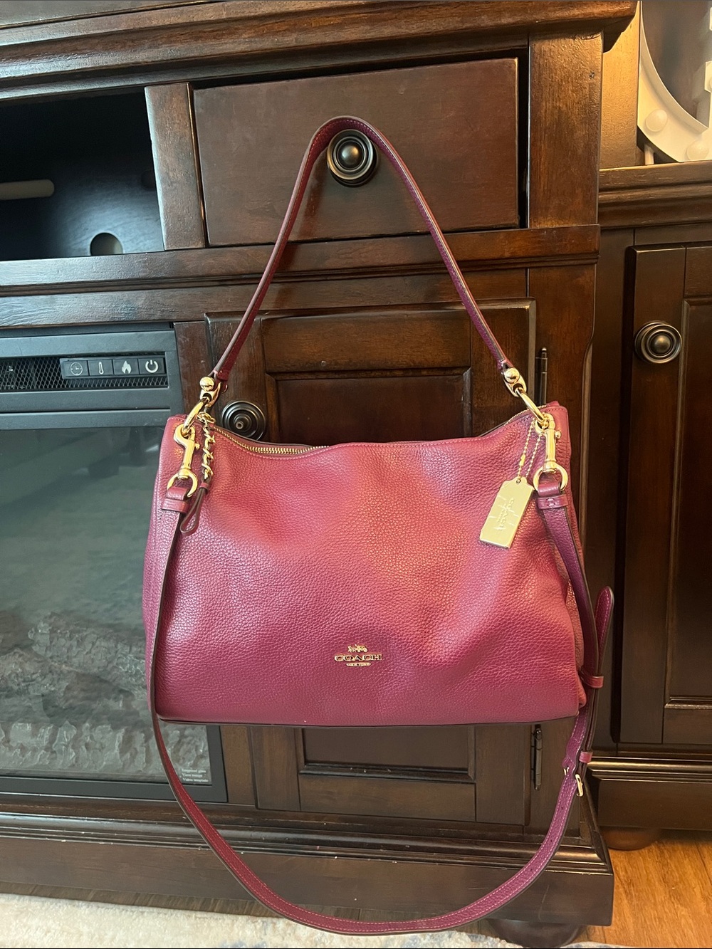 COACH Pebbled Leather Shoulder and Crossbody Bag - Picture 1 of 17